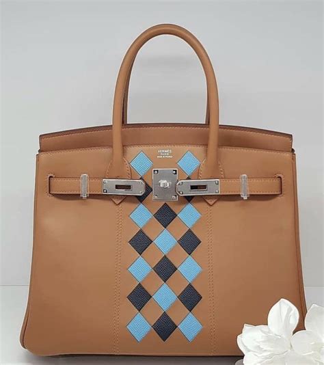 hermes exoum birkin with woven gold chain handbag large size|hermes birkin silver bag.